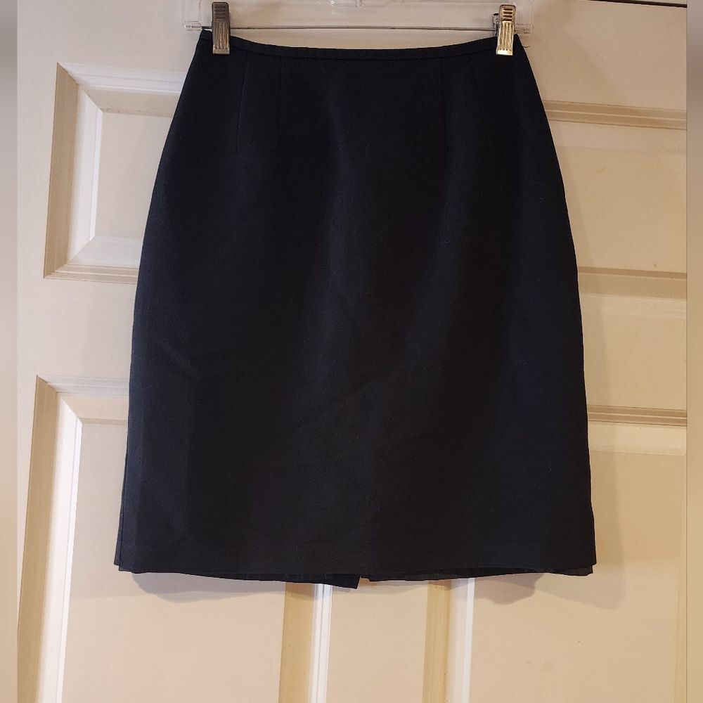 Briggs New York black lined zip back dress skirt size 8